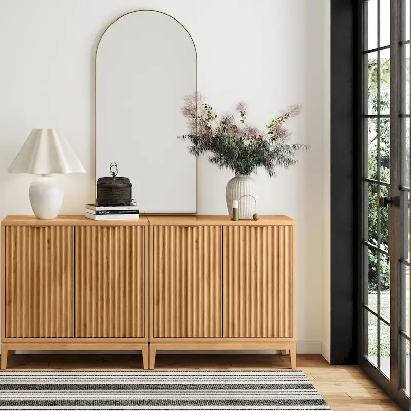 Jasper Contemporary Sideboard - Kitchen Storage Cabinet with Elegant Fluted Doors - image 18