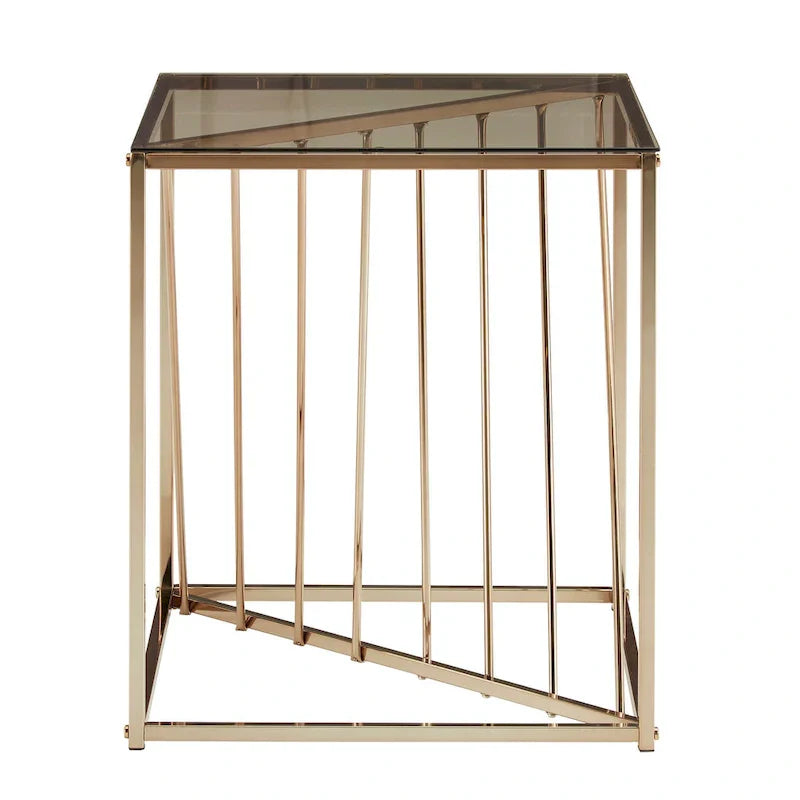 Hannah Square End Tables with Metal and Glass Top by iNSPIRE Q Bold - image 3