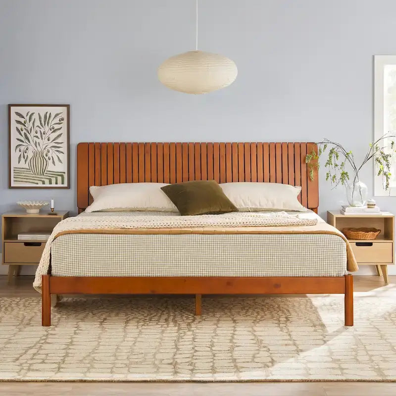 Modern King Bed with Slatted Headboard by Middlebrook Designs - image 18