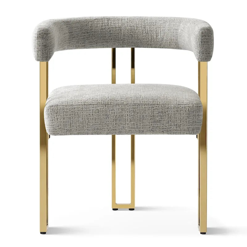 Set of 2 Chenille Upholstered Armchairs - image 39