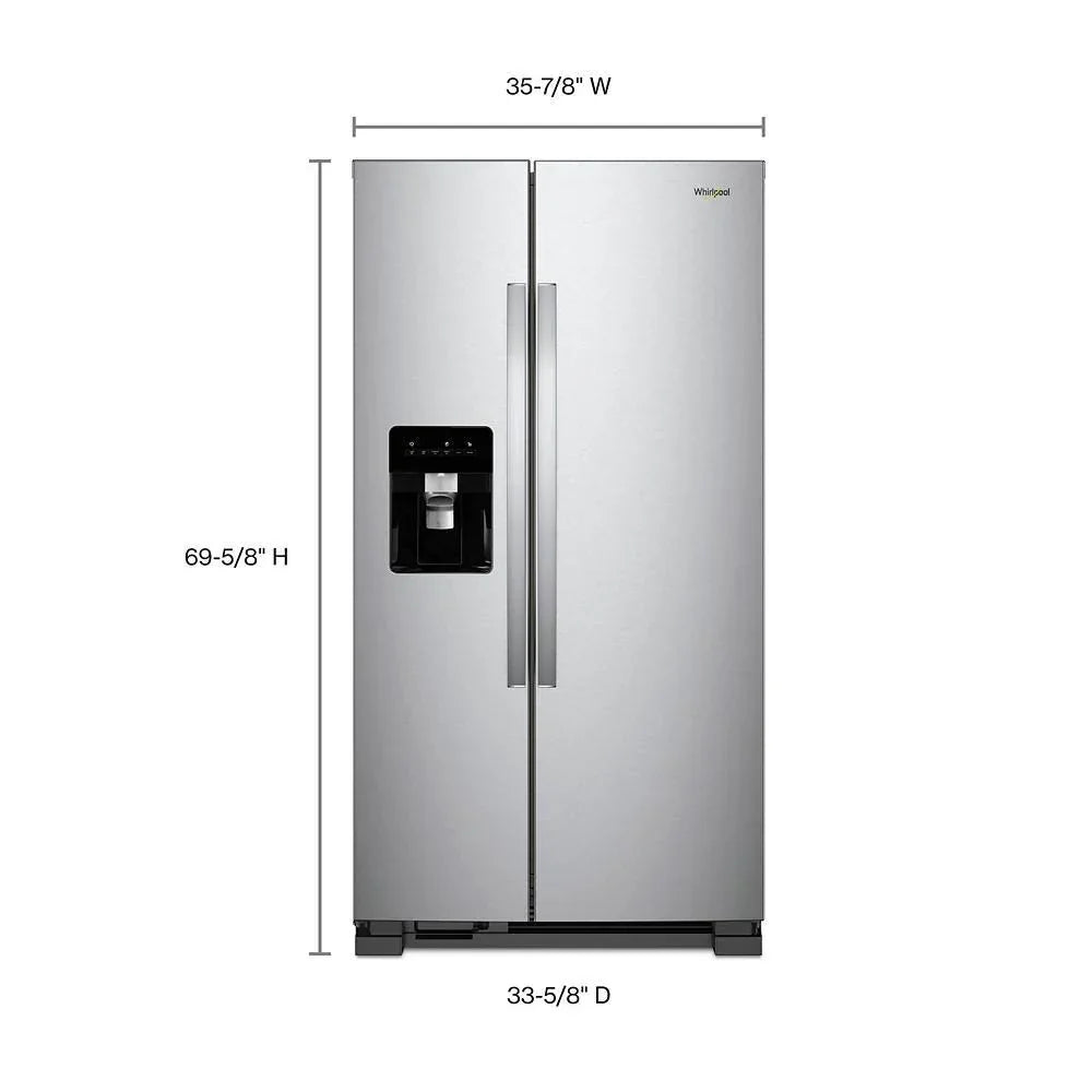 36-Inch Wide Side-By-Side Refrigerator - 24 Cu. ft. Stainless Steel - image 9