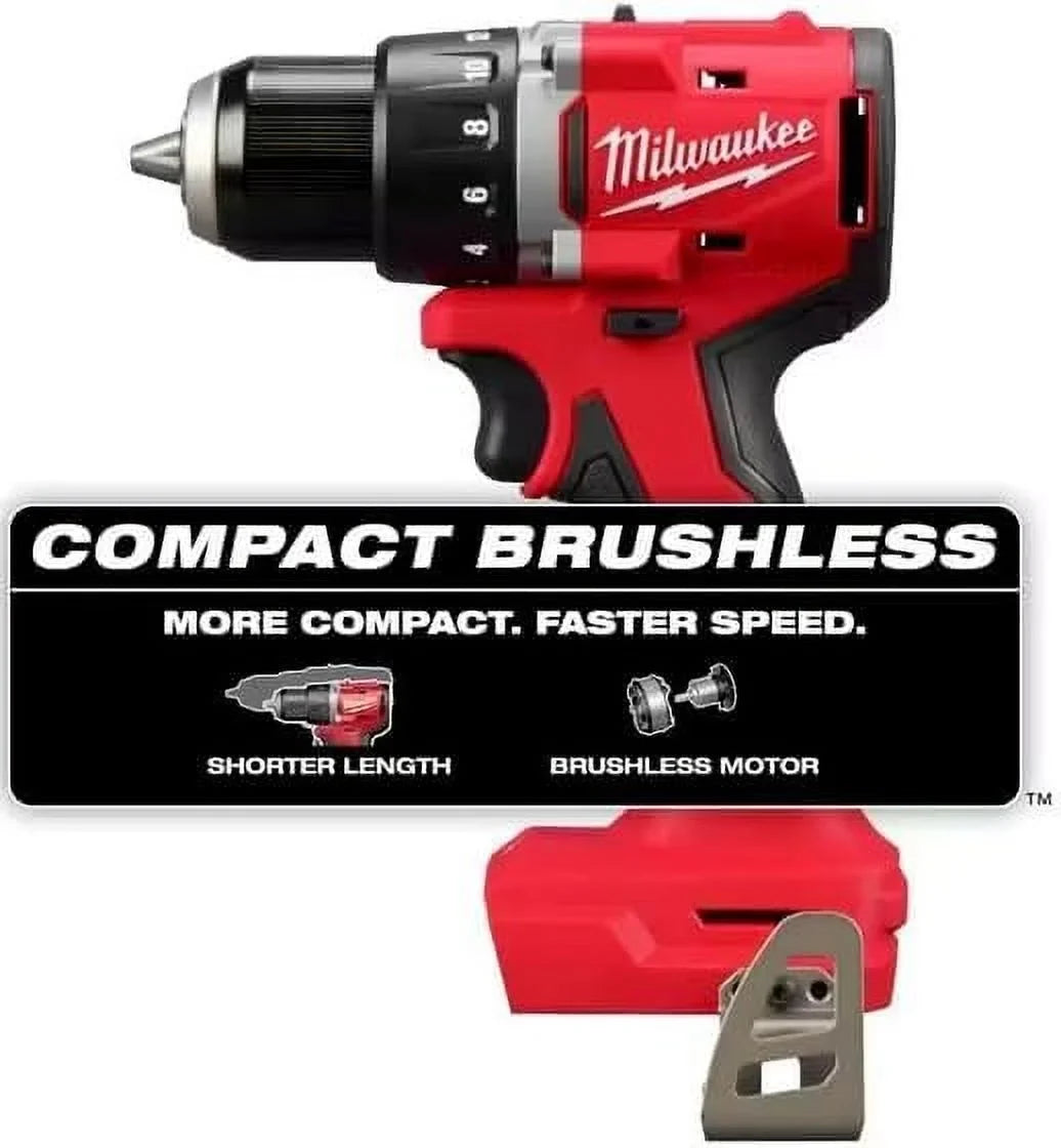Milwaukee 3601-20 M118 18V Lithium-Ion Brushless Cordless 1/2 in. Compact Drill/Driver (Tool Only), Red C55 - image 2