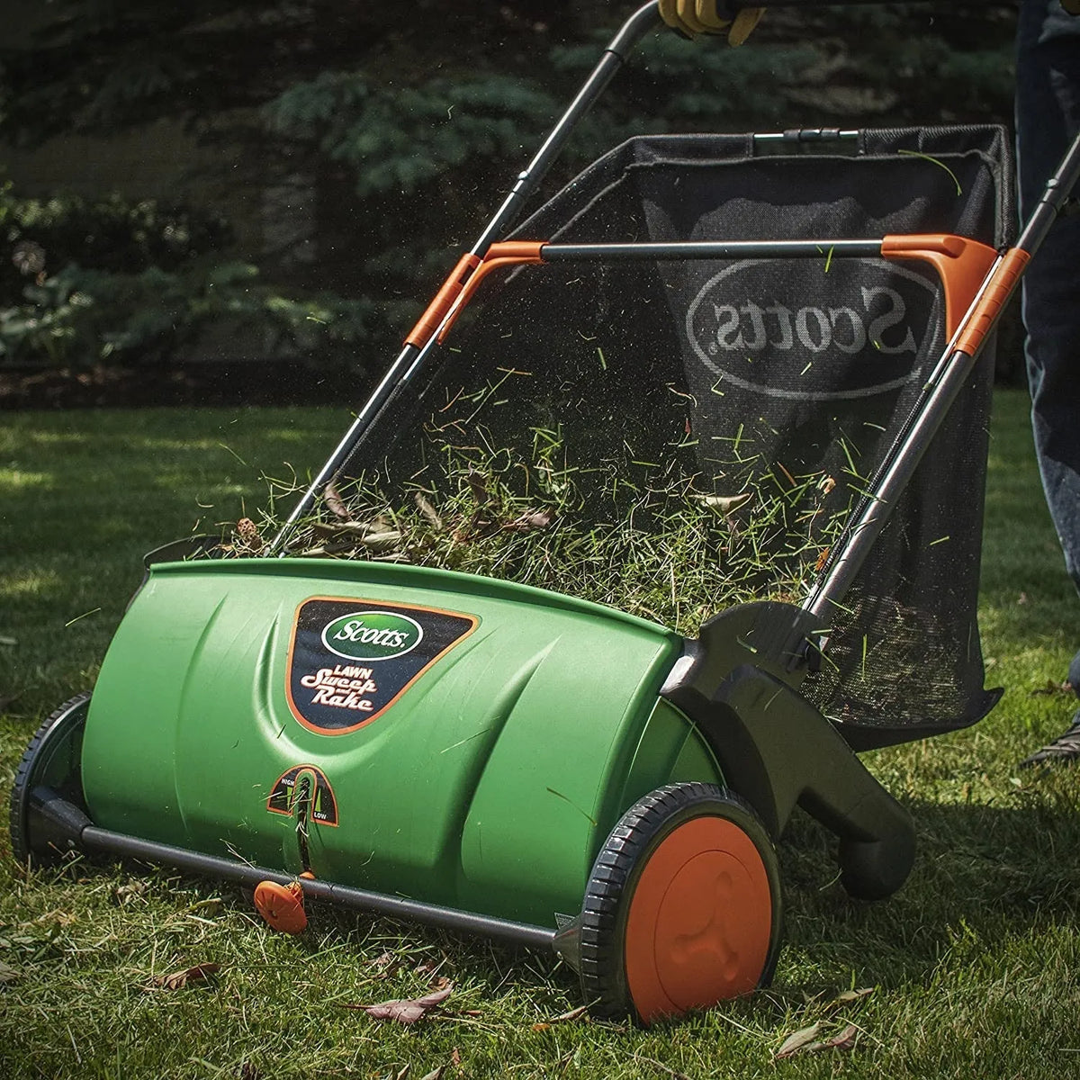 Scotts LSW70026S Push Lawn Sweeper, 26-Inch Sweeping Width, 3.6 Bushel Collection Bag - image 2