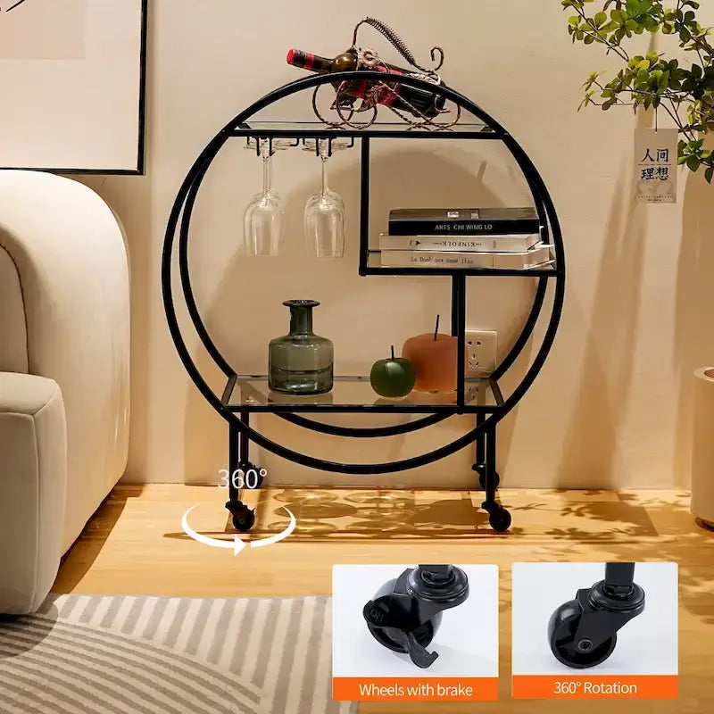 Chic Mobile Bar Cart - Elegant Drink Cabinet for Home & Entertaining - image 13