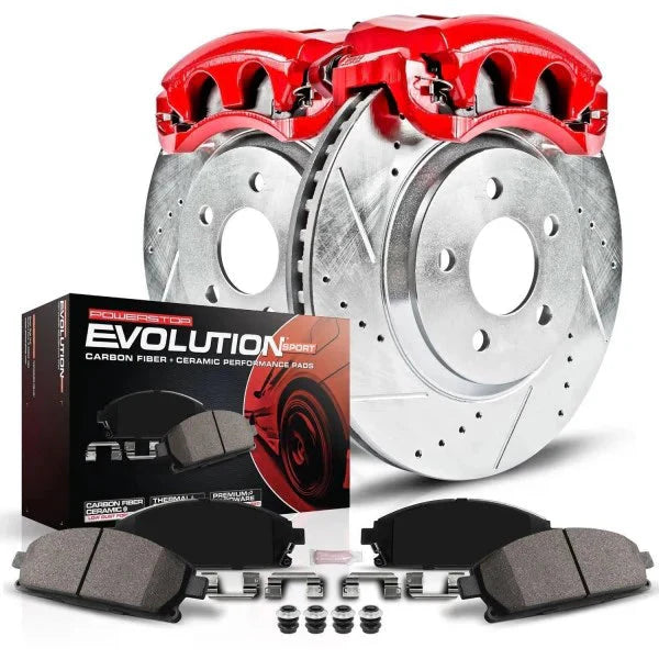 Power Stop (KC2554) Z23 Evolution Sport Brake Kit with Calipers, Front and Rear - image 1