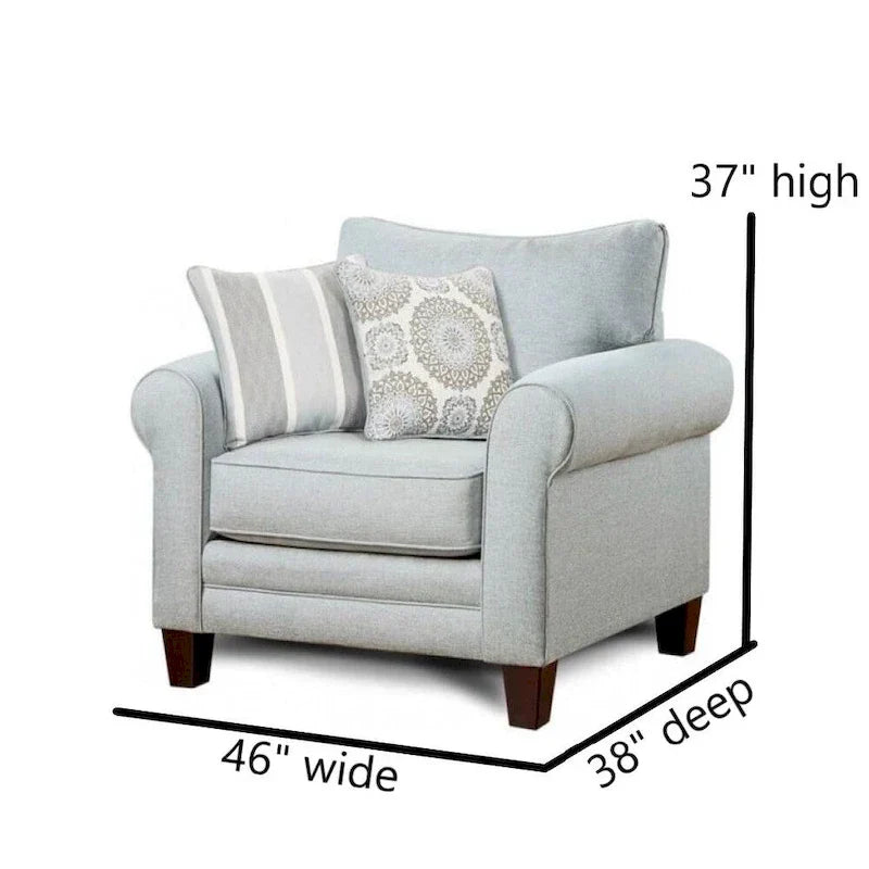 Elegant Mist Grey Accent Chair - image 3