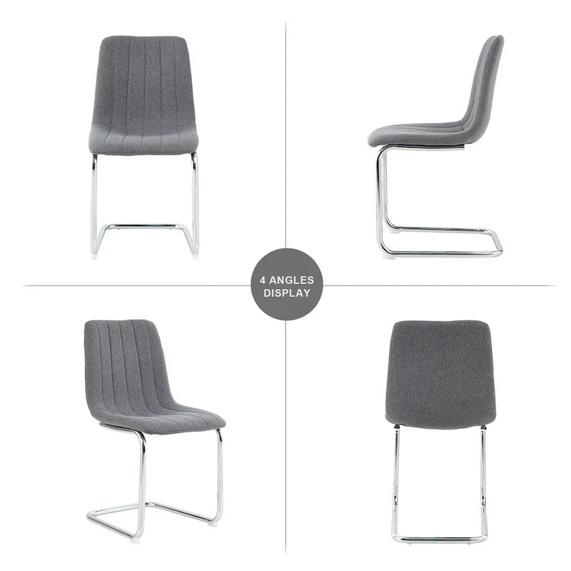 4-Piece Modern Dining Chair Set with Metal Legs - image 24