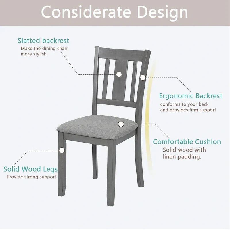 4-Piece Counter Height Dining Chair Set with Cushioned Seats - image 19