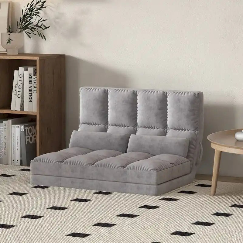 Versatile Floor Sofa Chair with 2 Cushions and Adjustable Backrest - image 2