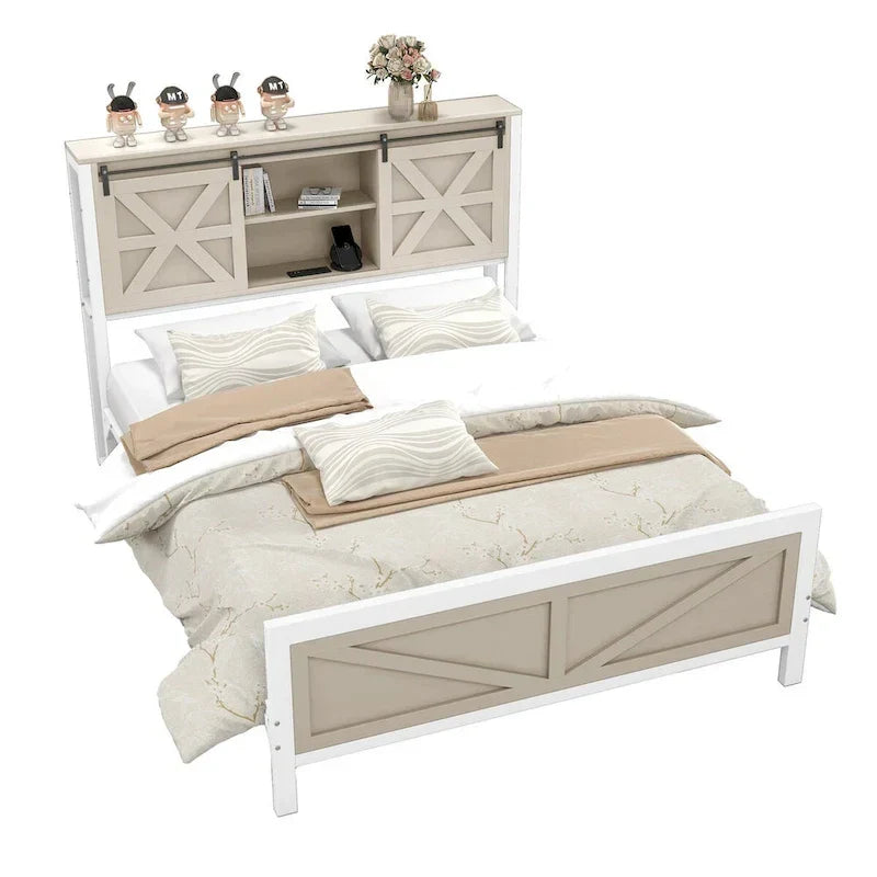 Moasis Farmhouse Oak Queen/King Size Bed Frame - image 9