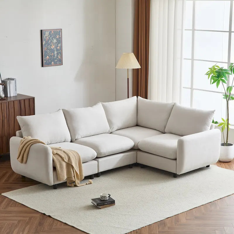 Christopher Knight Home - Evelyn Contemporary Modular L-Shaped Upholstered Sectional Sofa - image 1