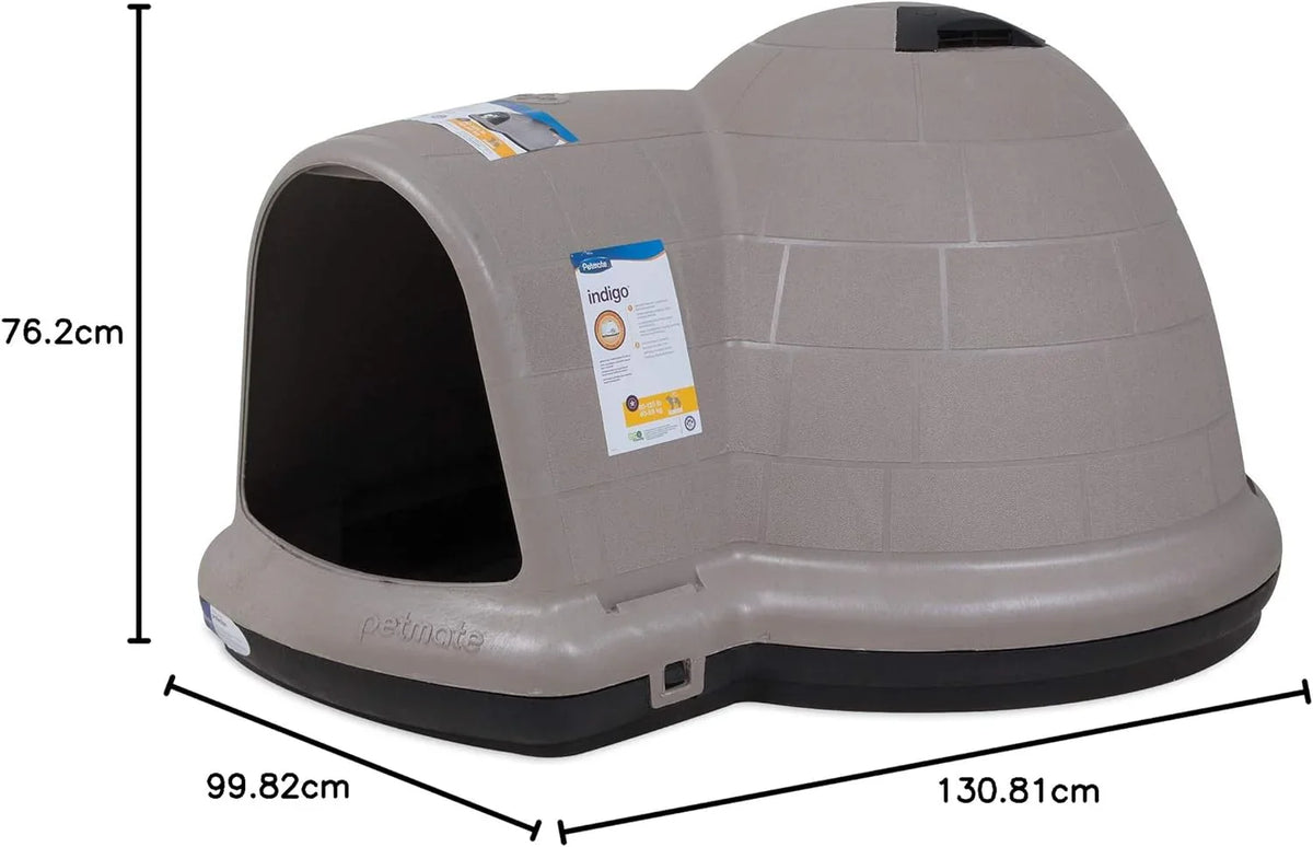 Petmate Indigo Dog House (Igloo Dog House, Made in USA with 90% Recycled Materials, All-Weather Protection Pet Shelter) for XL Dogs -90 to 125 pounds, Made in USA - image 29