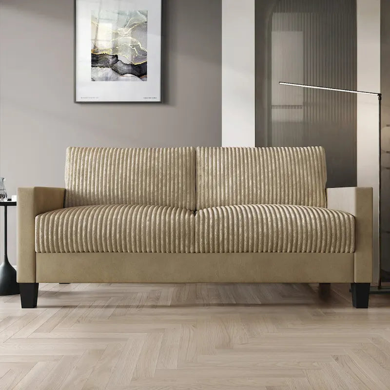 CraftPorch Velvet Upholstered Mid-Century Modern Corduroy 2-Piece Living Room Set - image 14