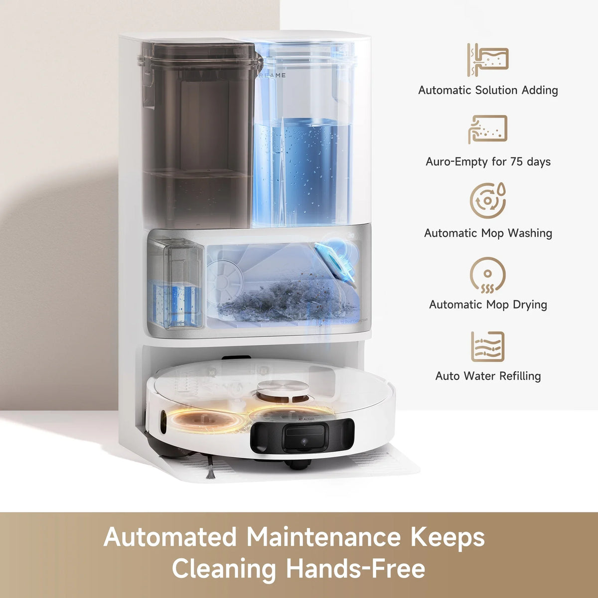 Dreame 2-in-1 Robot Vacuum and Mop, Auto Mop Raising, 7000Pa Suction, Self-Emptying Base, L20 Ultra - image 15