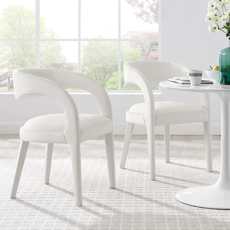 Set of Two Pinnacle Performance Velvet Dining Chairs - image 10