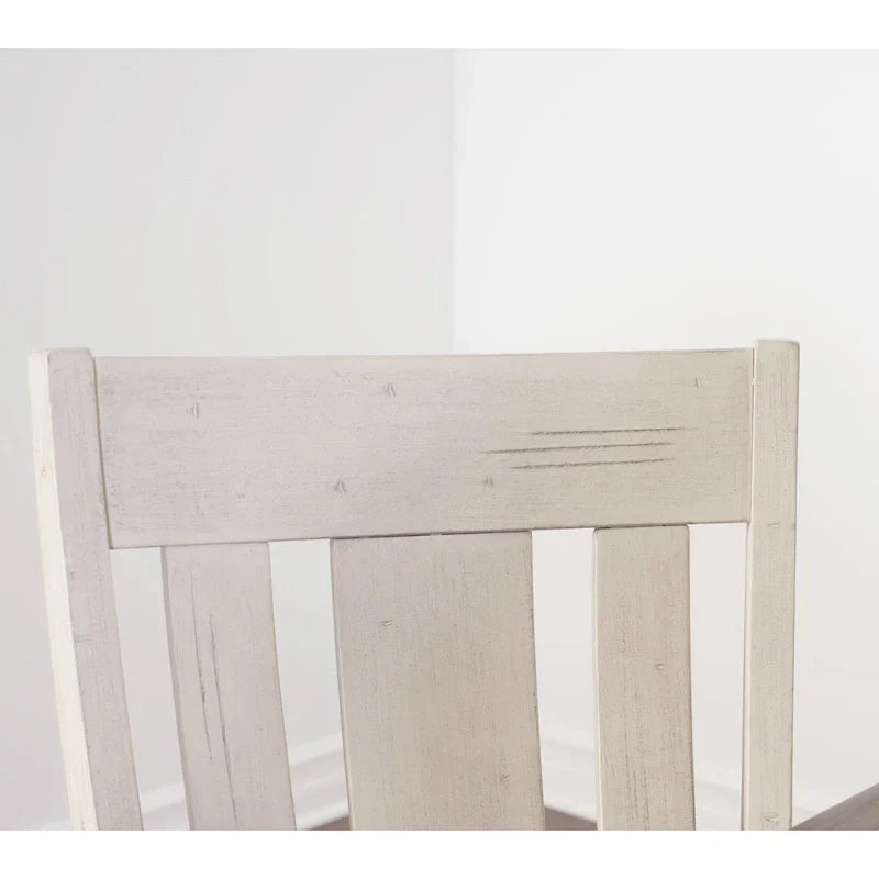 Roundhill Furniture 5-Piece Dining Set: Round Weathered Oak Table with 4 Chairs - image 11