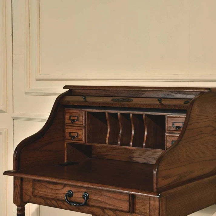 32 Mini Roll Top Desk w/ USB Power Outlet - N/A - image 4