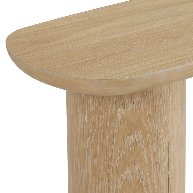 Edo Modern Oak-Finished Sofa Table with Durable Column Base by iNSPIRE Q - image 6