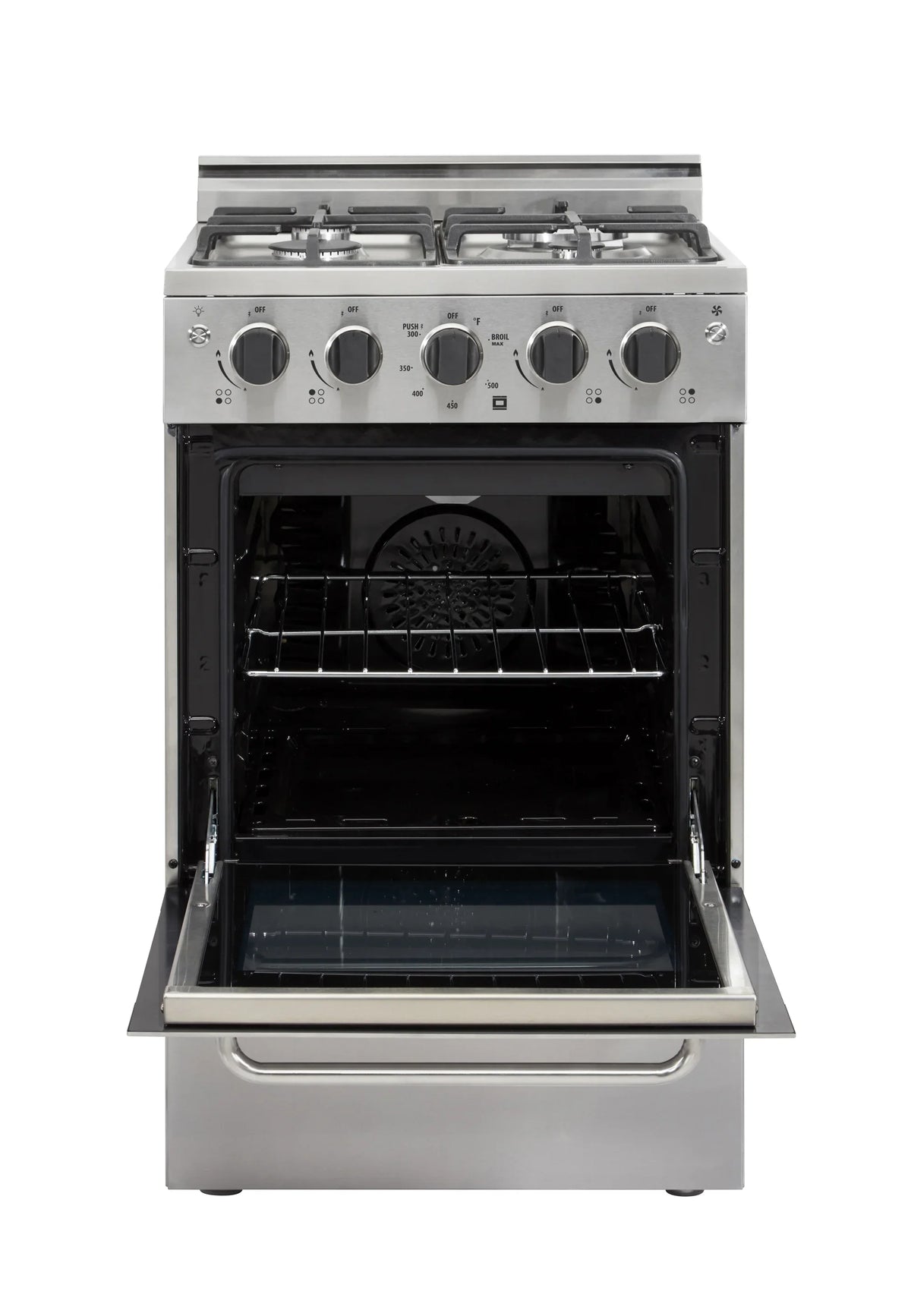 Prestige 20 in. 1.6 cu. ft. Gas Range with Convection Oven and Sealed Burners in Midnight Black - image 19