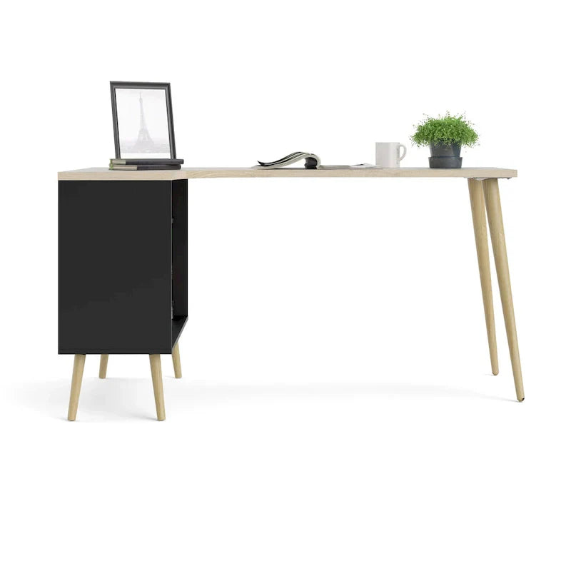 Carson Carrington Kristiansund L-Shaped Desk with 2 Drawers and 3 Shelves - image 11