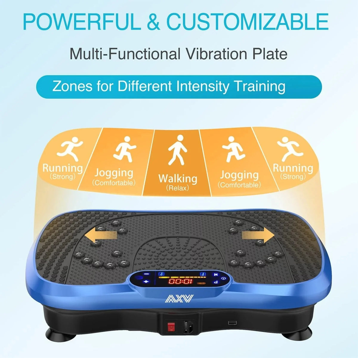 Vibration Plate Fitness Platform Exercise Machine Vibrating Lymphatic Drainage Shaking Full Body Shaker Workout Vibrate Stand Shake Board Sport Gym for Weight Loss Fat Burner for Women Men - image 15
