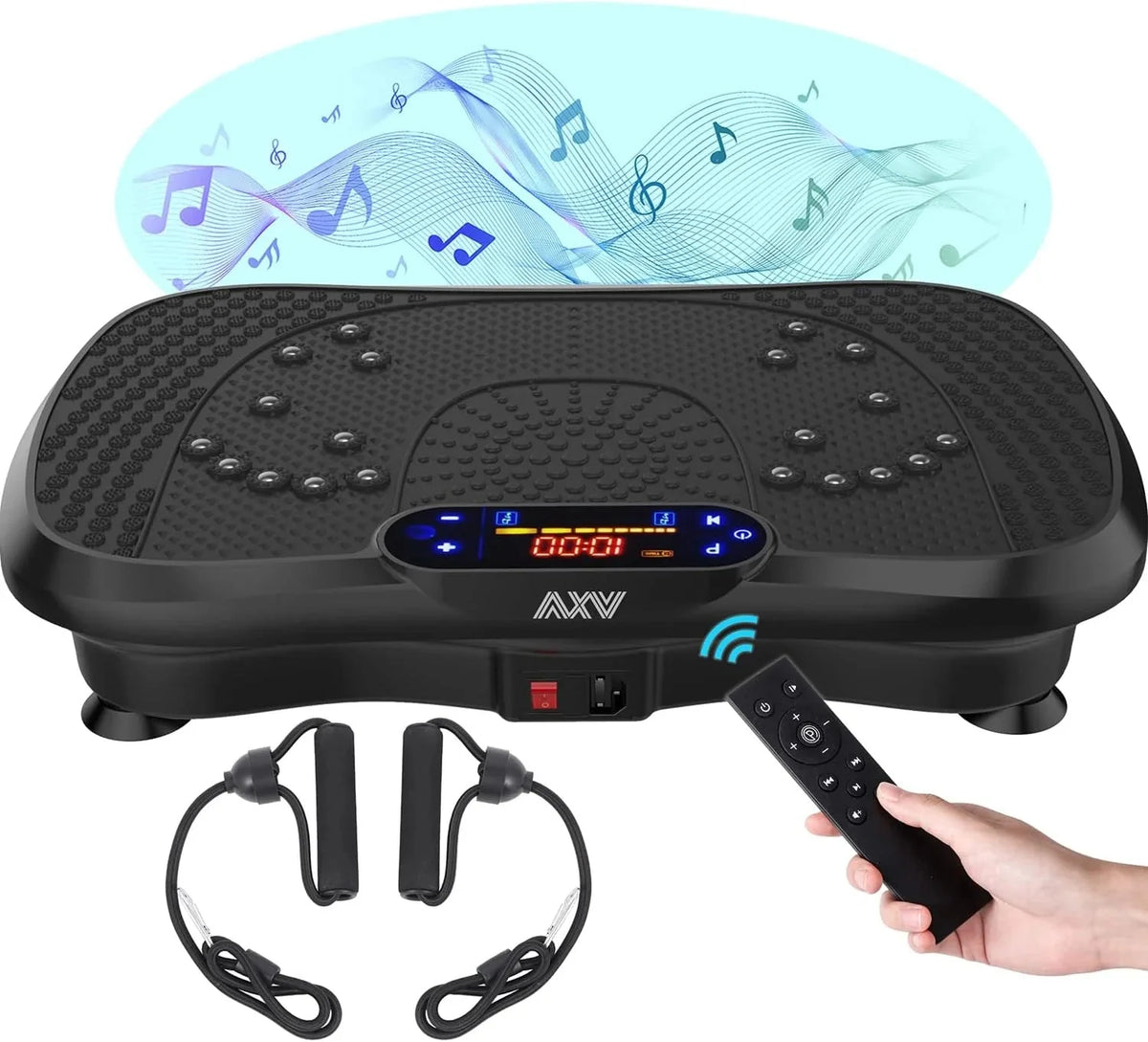 Vibration Plate Fitness Platform Exercise Machine Vibrating Lymphatic Drainage Shaking Full Body Shaker Workout Vibrate Stand Shake Board Sport Gym for Weight Loss Fat Burner for Women Men - image 2