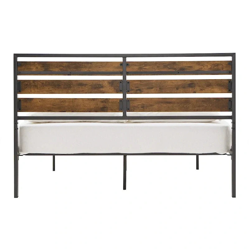 Aabira Low Profile Metal Platform Bed with Wooden Finish Panels by iNSPIRE Q Classic - image 23