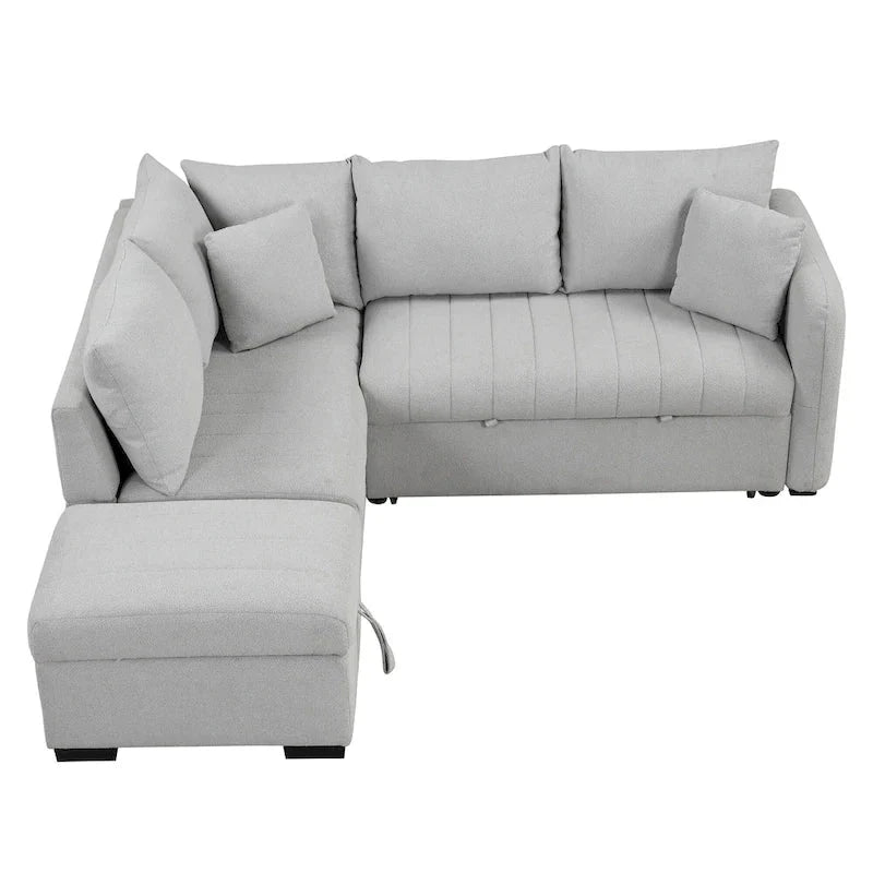 Roomfitters L-Shaped Sleeper Sofa with USB Ports, Power Outlets, and Versatile Storage Ottoman - image 28
