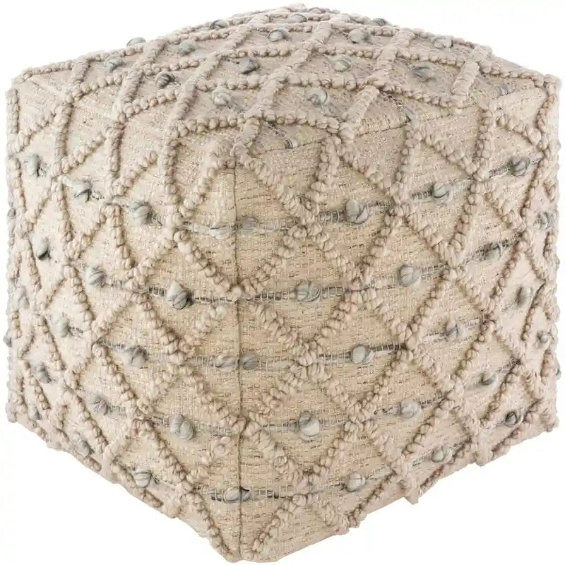 Leslawa Farmhouse 18-Inch Cube Ottoman - image 1