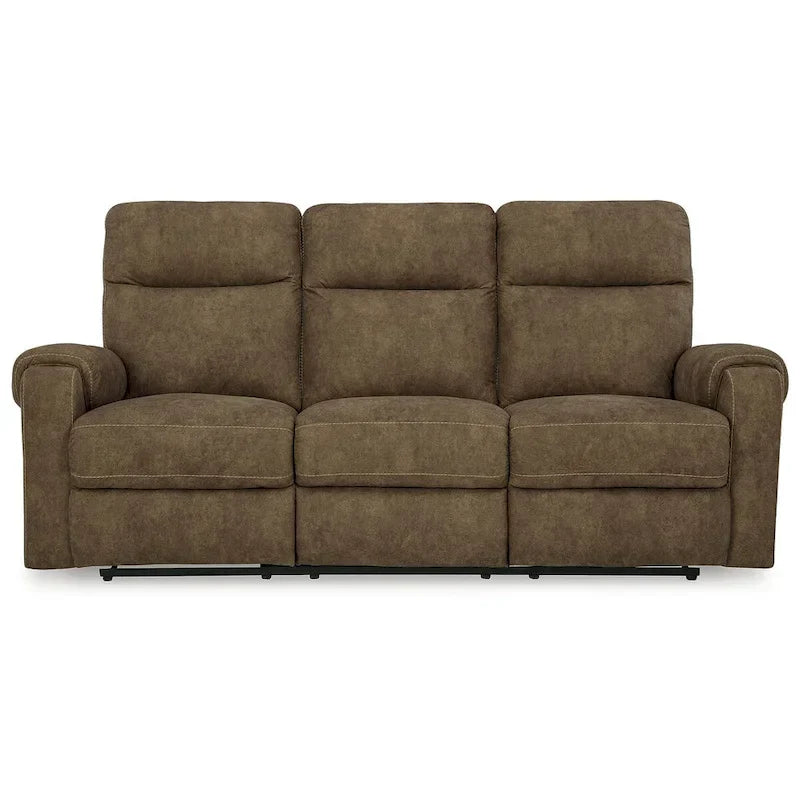 Signature Design by Ashley Edenwold Brown Reclining Sofa - Dimensions: 86" W x 40" D x 40" H - image 4