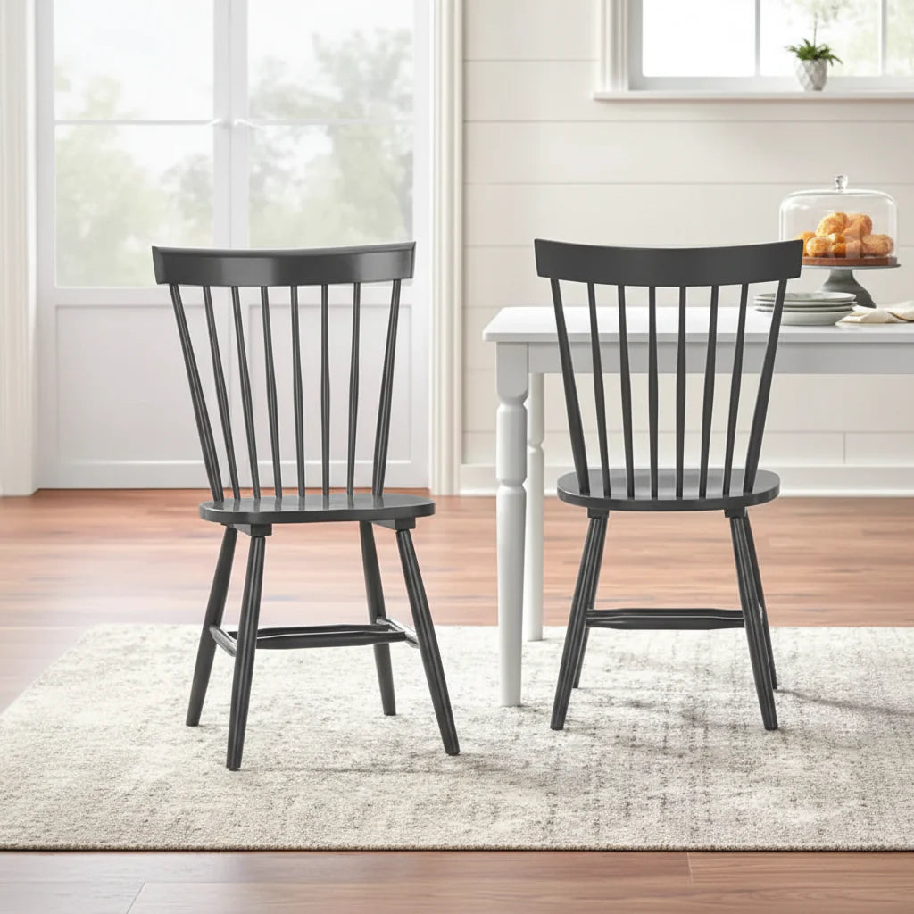 Set of 2 Venice Solid Wood Spindle Dining Chairs by Simple Living - image 18