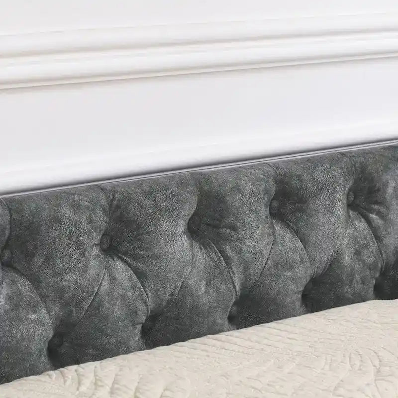 Upholstered Tufted Queen Size Daybed Sofa Bed with Storage Drawers - image 10