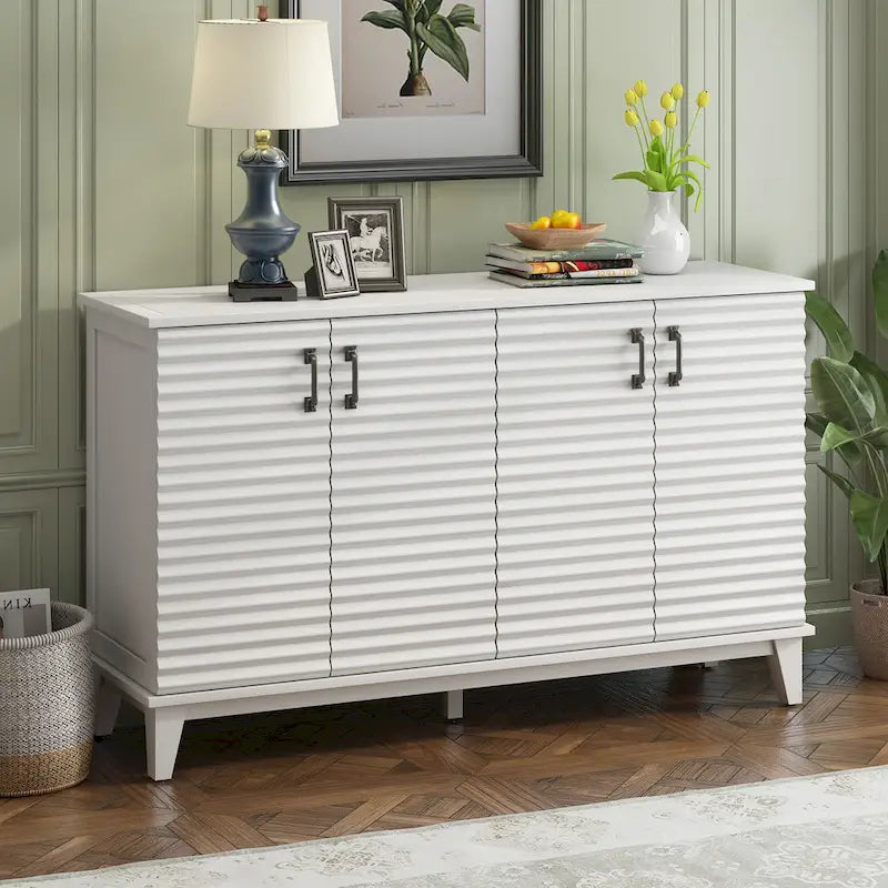 Large 4-Door Sideboard Buffet with Adjustable Shelves for Ample Storage - image 1