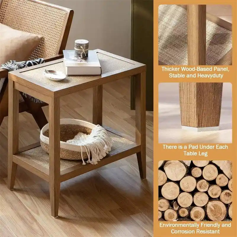 Set of 2 Living Room End Tables - Dimensions: 14D x 24W x 24H - image 4