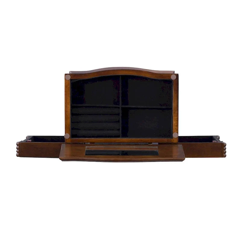 Serena Walnut Jewelry Armoire with Mirrored Finish - image 6