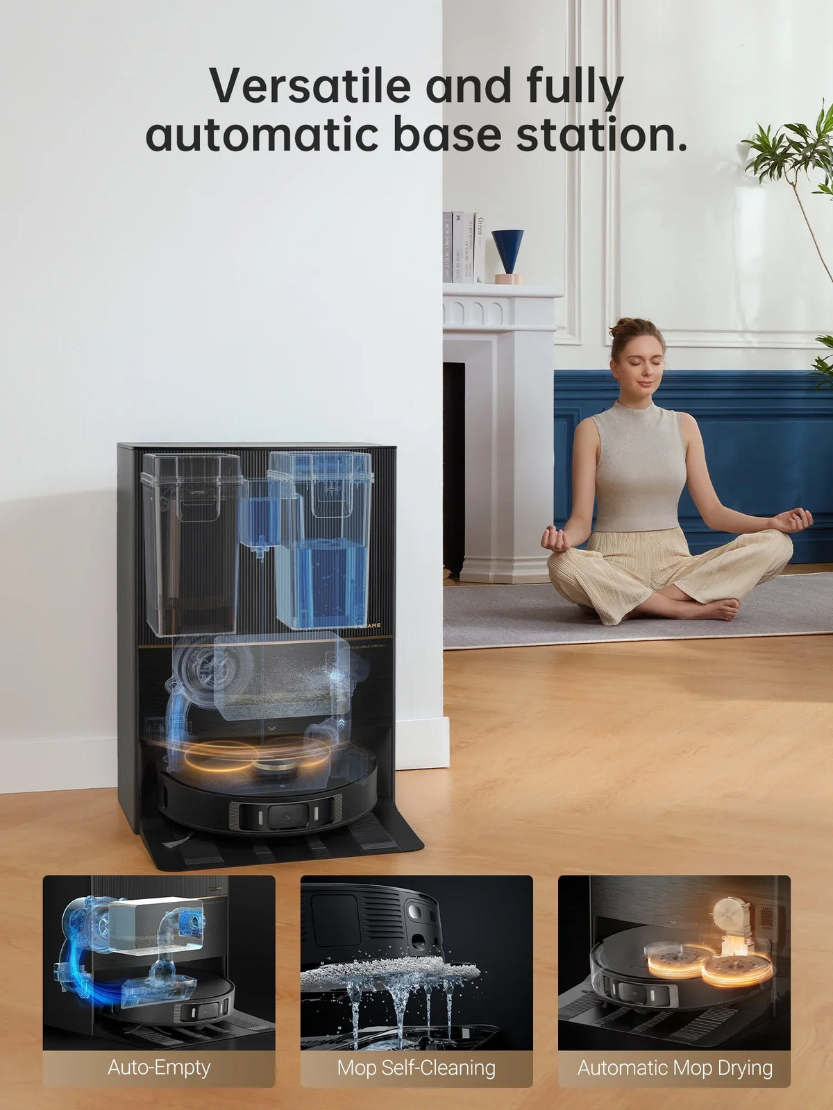Dreame 2-in-1 Robot Vacuum and Mop, Auto Mop Raising, 7000Pa Suction, Self-Emptying Base, L20 Ultra - image 2