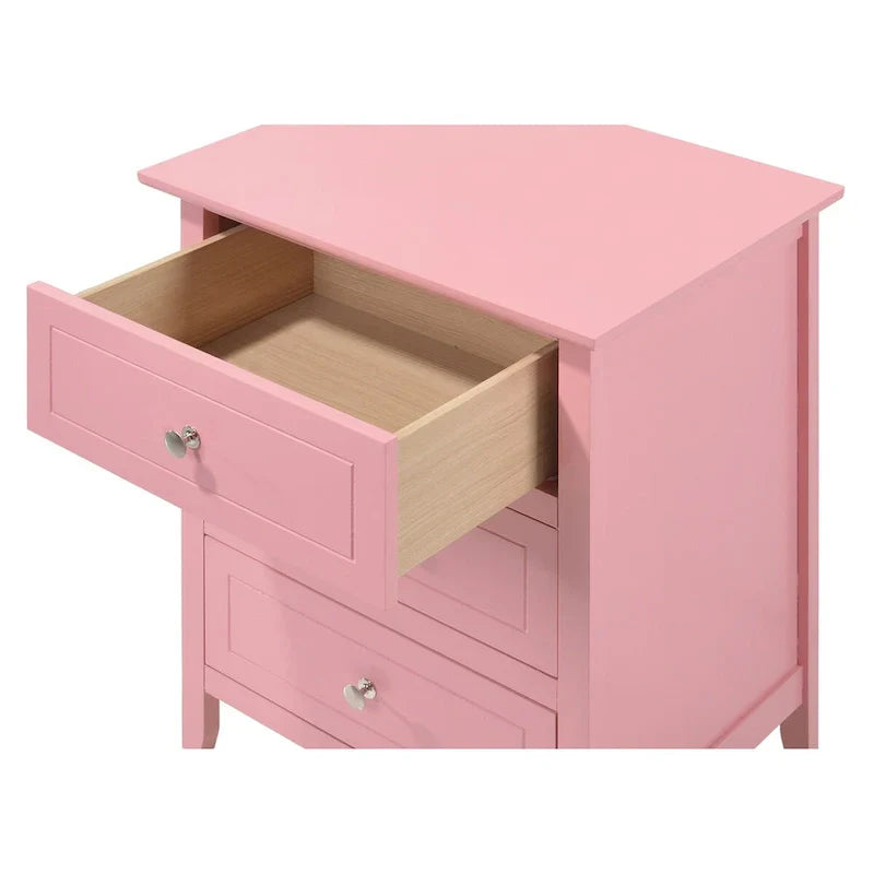 Sturdy Nightstand with Real Wood Veneers and Dove-Tailed Drawers - image 1