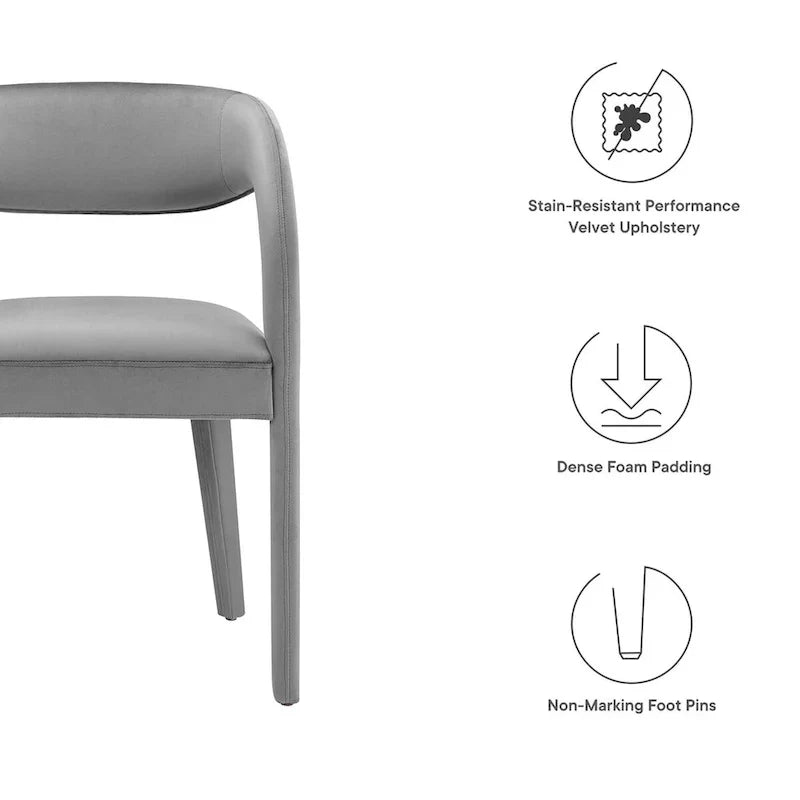 Set of Two Pinnacle Performance Velvet Dining Chairs - image 33