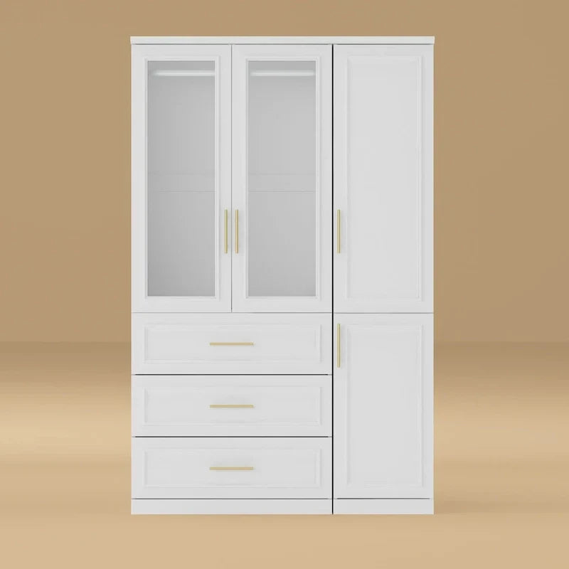 74.8-Inch Tall Large Modular Wardrobe Closet with Glass Doors - image 48