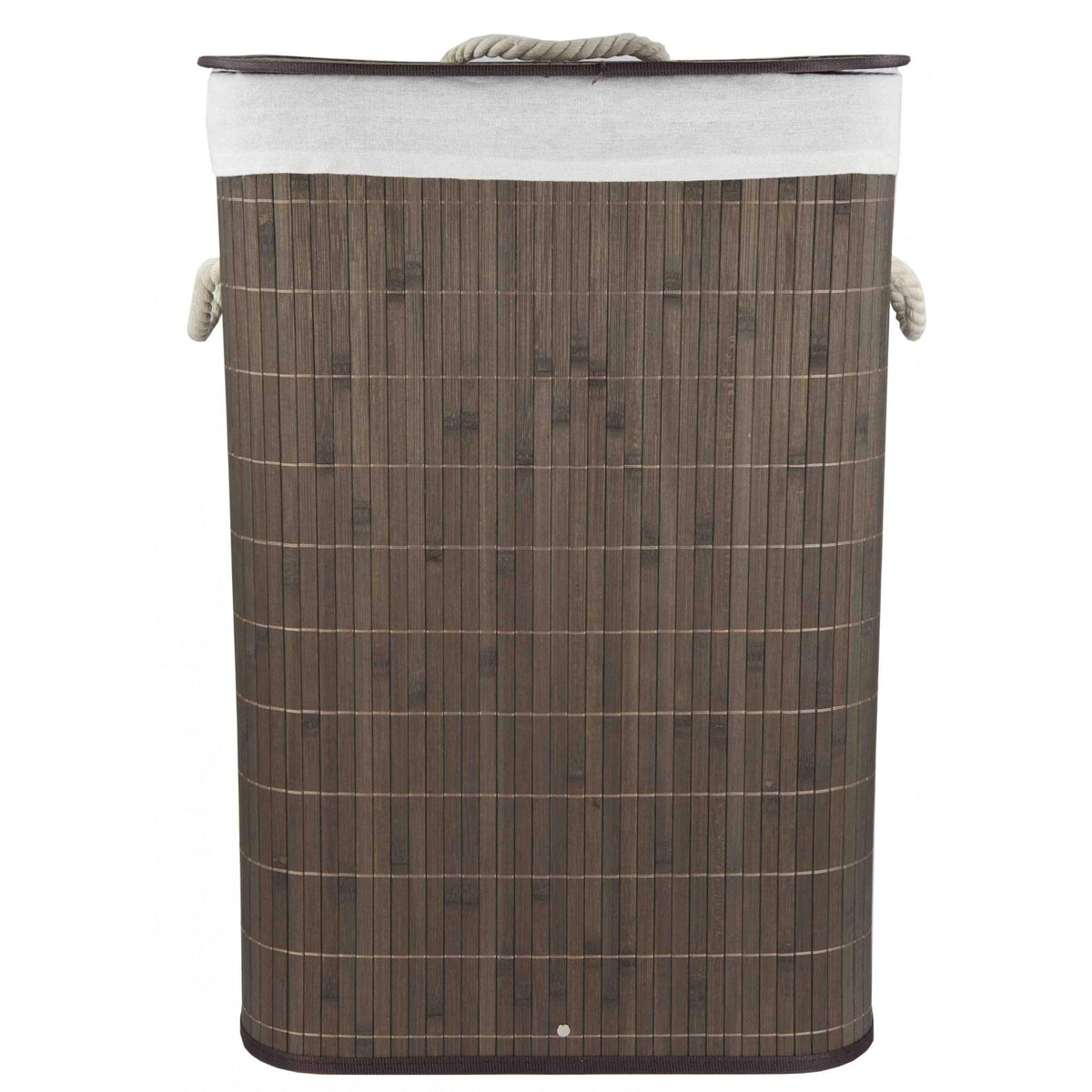 Home Basics Rectangular Bamboo Hamper, Brown - image 1