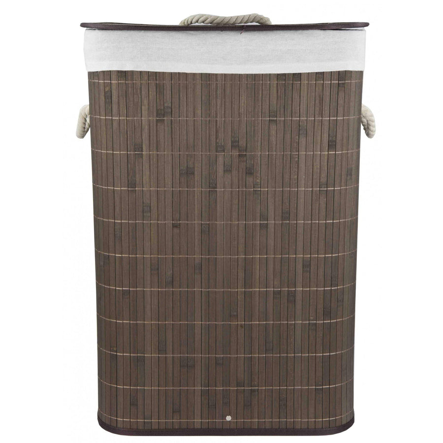 Home Basics Rectangular Bamboo Hamper, Brown - image 1