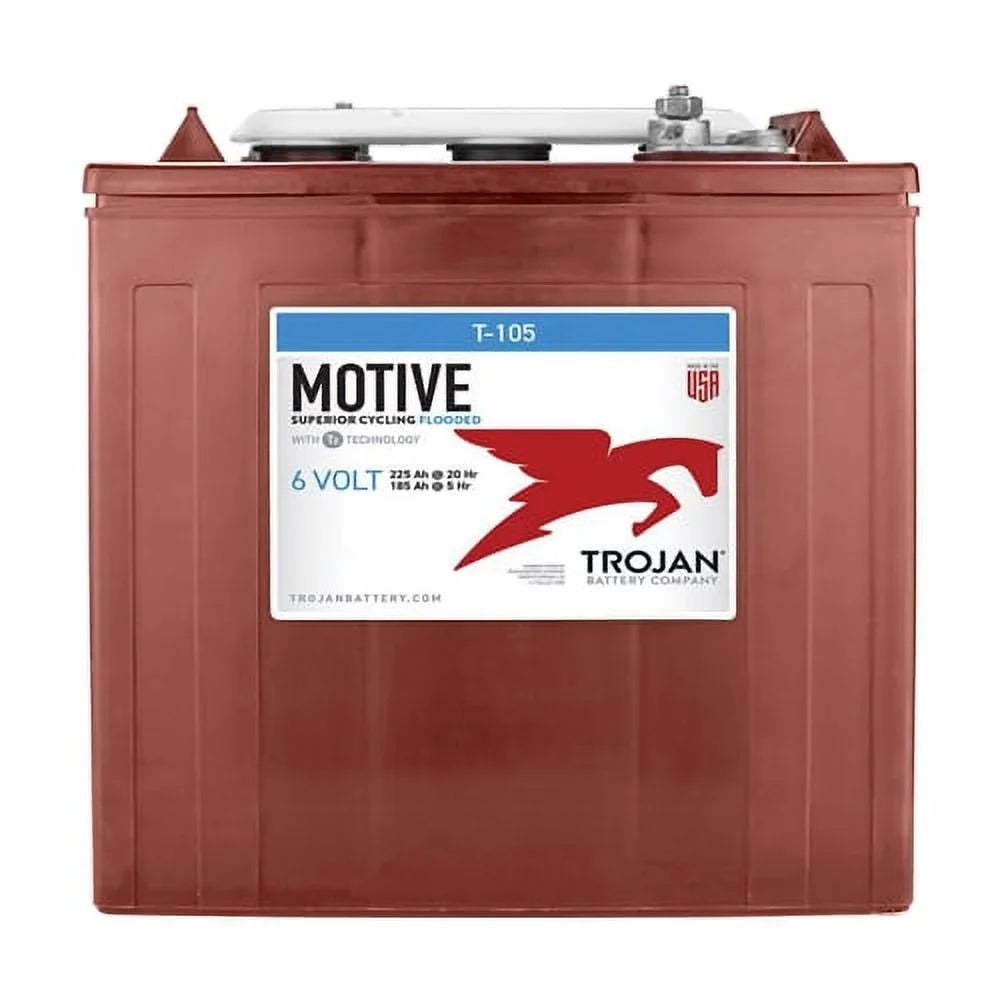 Trojan T - 105 - 6V 225ah Deep Cycle Golf Cart Batteries (Pack of 4) - image 2