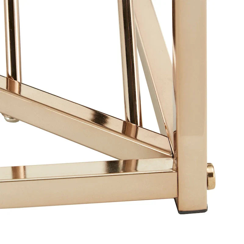 Hannah Square End Tables with Metal and Glass Top by iNSPIRE Q Bold - image 7