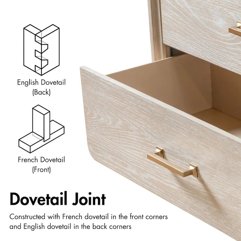 Drayden Transitional Solid Wood 7-Drawer Dresser with Metal Legs by Furniture of America - image 5