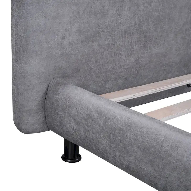 Queen Platform Bed with Dual Oversized Headrests - image 1