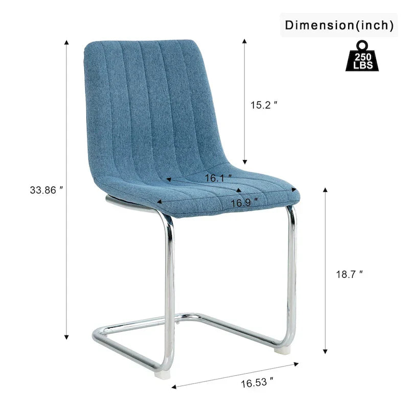 4-Piece Modern Dining Chair Set with Metal Legs - image 8