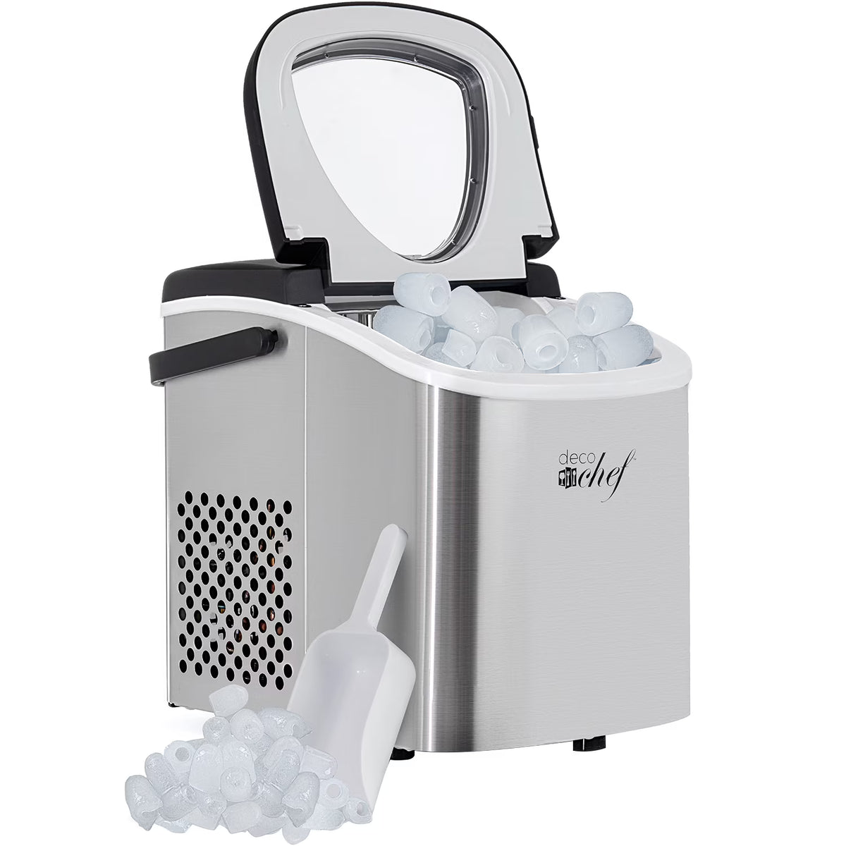 Deco Compact Countertop Ice Maker, 26LBs in 24HRs, 9 Bullet Ice Cubes Ready in 6 Minutes, Stainless Steel - image 1