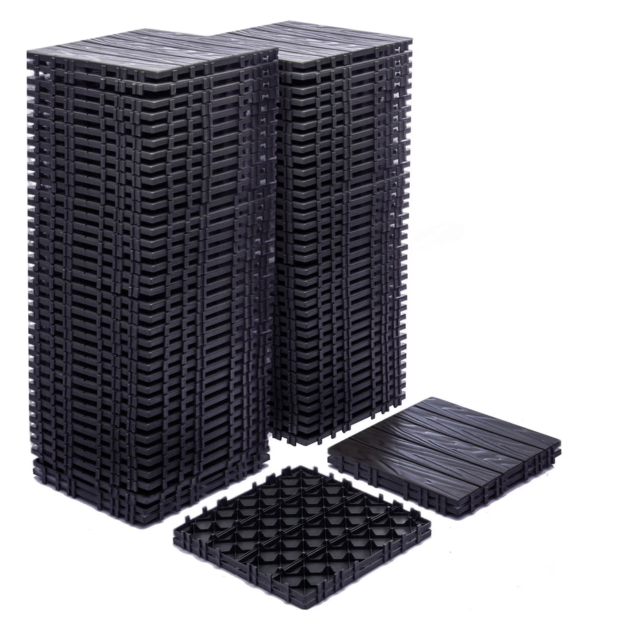76 - Pack Plastic Interlocking Deck Tiles - 68.80 Sq.ft Outdoor Plastic Flooring Super Durable & Waterproof All - image 1