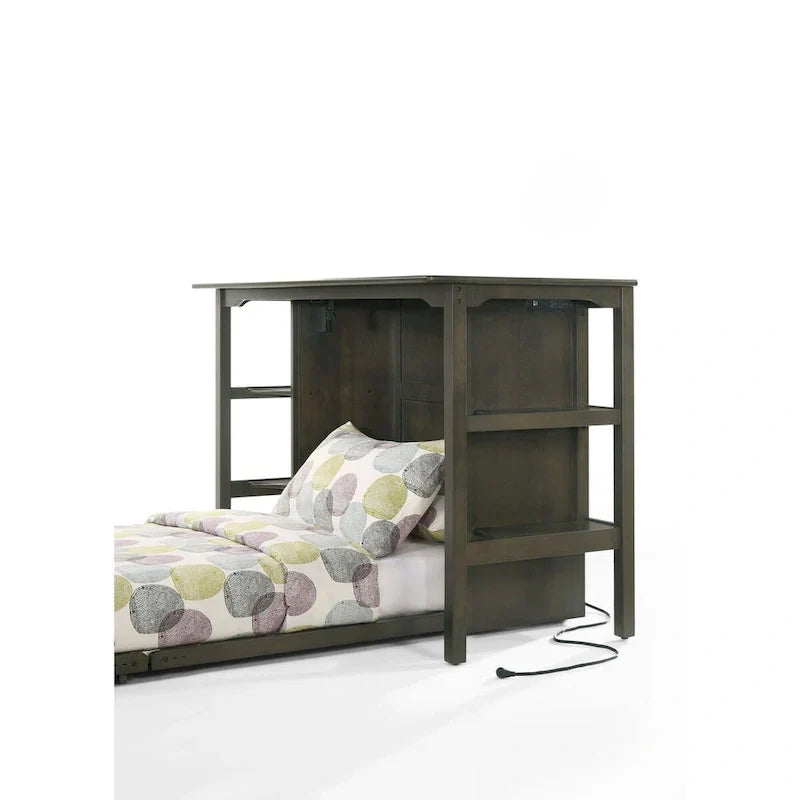 Murphy Desk Bed with Built In Shelves USB Charging and Foldable Design - image 7