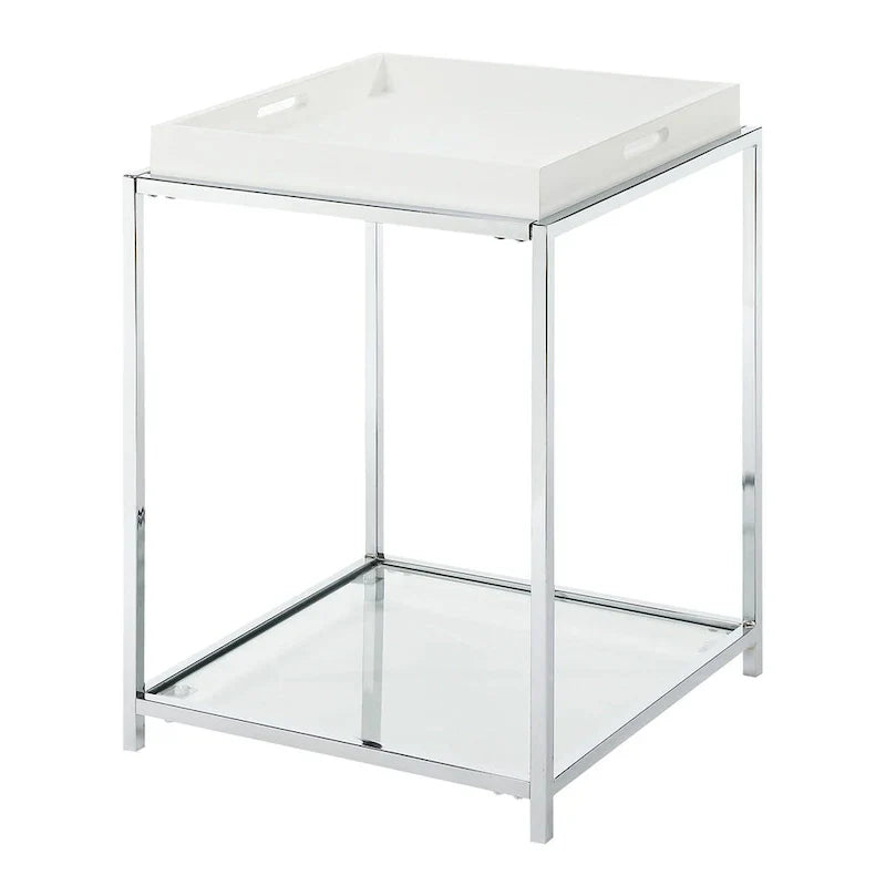 Palm Beach End Table with Shelf and Detachable Trays by Convenience Concepts - image 6